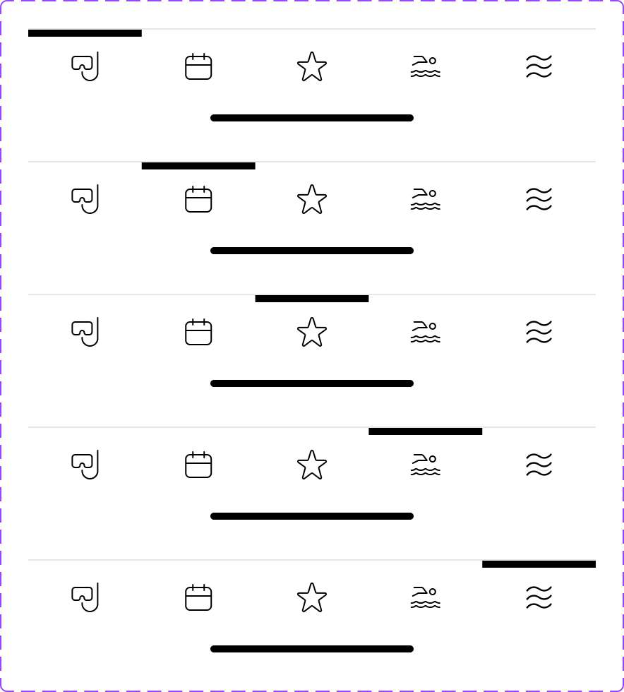 Componentes — tab bar